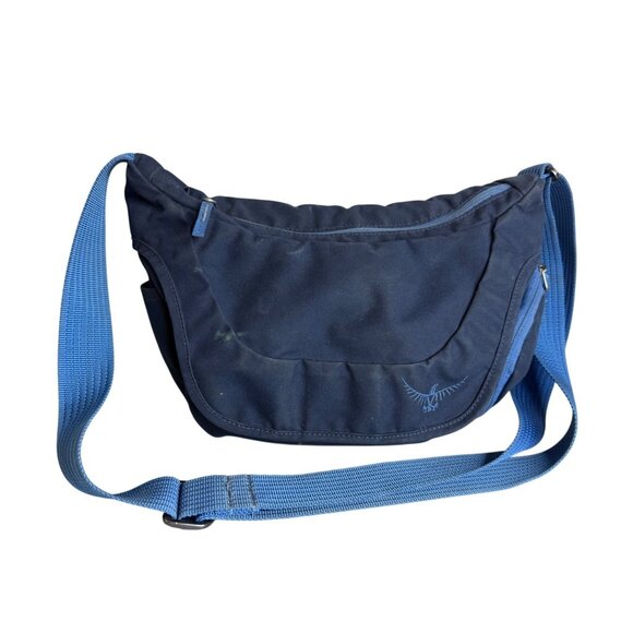 Osprey Flap Jill Shoulder Bag Crossbody Navy Blue With Adjustable Strap - Picture 1 of 8